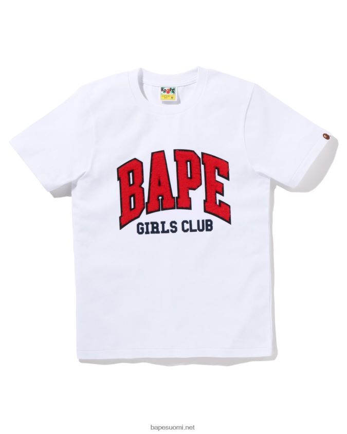valkoinen naiset A Bathing Ape boa fleece tyttöjen t-paita 8HT2D8882