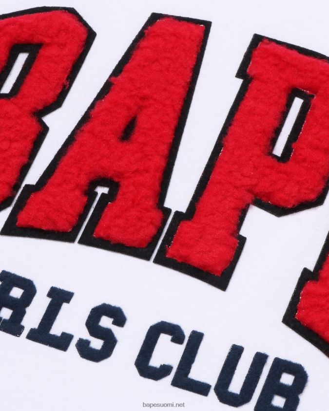 valkoinen naiset A Bathing Ape boa fleece tyttöjen t-paita 8HT2D8882
