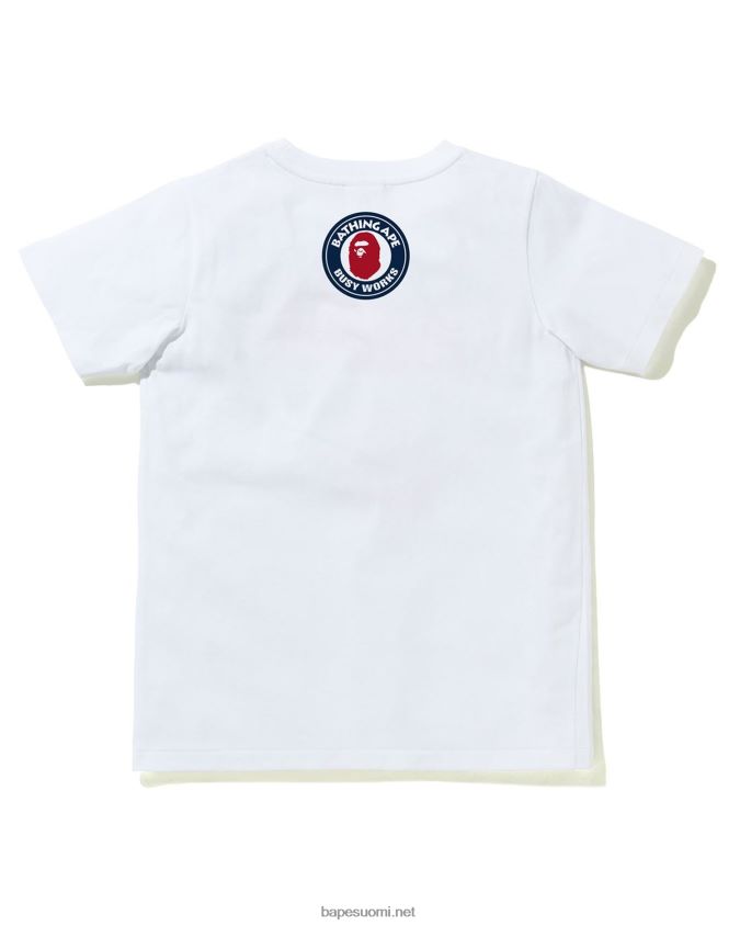 valkoinen naiset A Bathing Ape kirjain t-paita 8HT2D8892