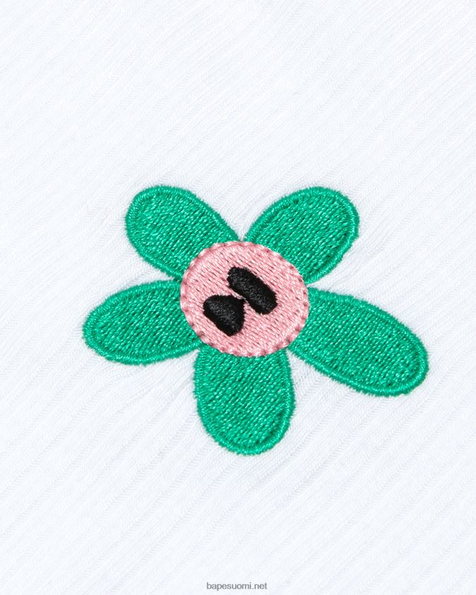 valkoinen naiset A Bathing Ape logo kiristysnyörillä rajattu yläosa 8HT2D8935