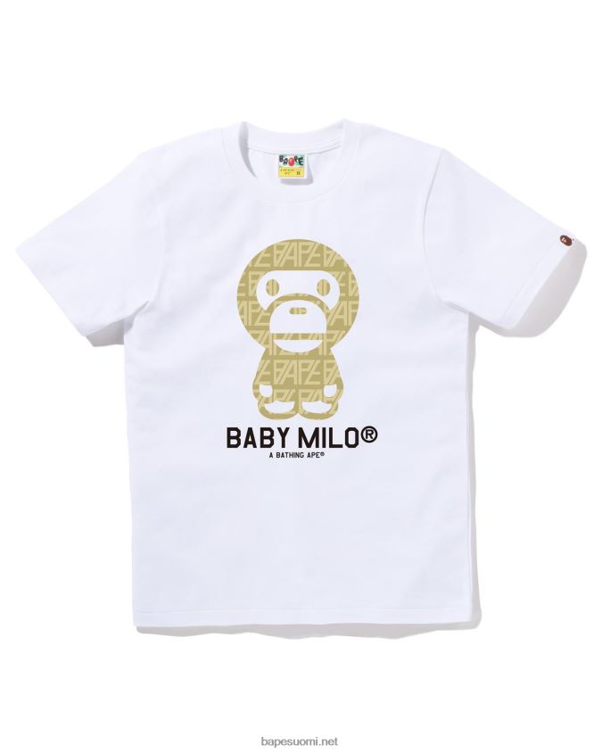 valkoinen naiset A Bathing Ape logo monogrammi baby milo tee 8HT2D8854