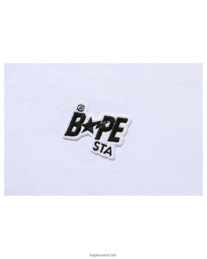 valkoinen naiset A Bathing Ape logo one point T-paita 8HT2D81004