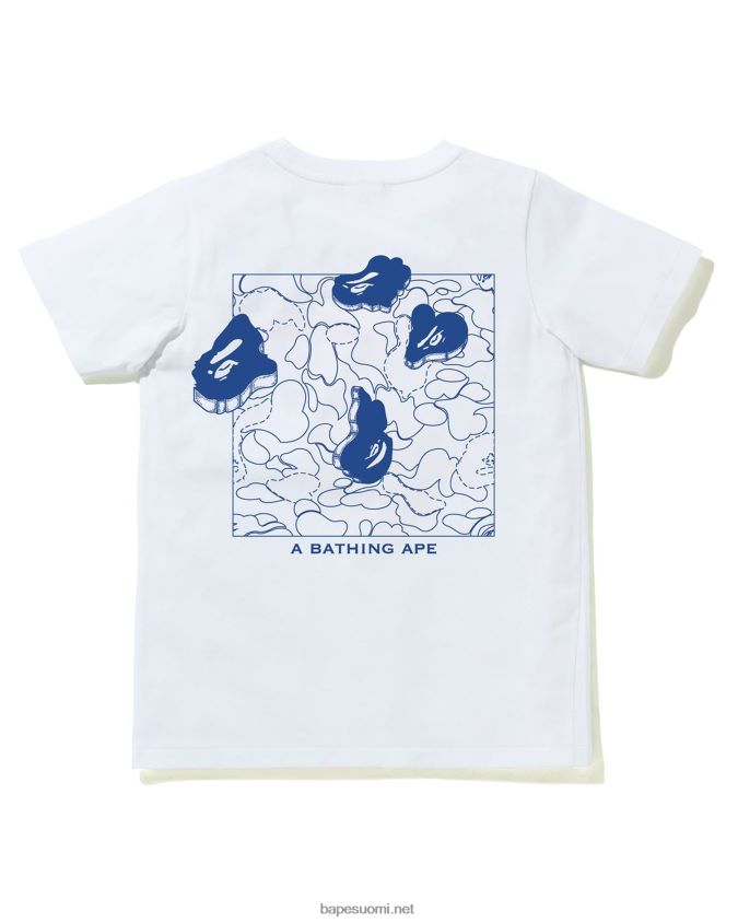 valkoinen naiset A Bathing Ape mustepainatuspaita 8HT2D8930