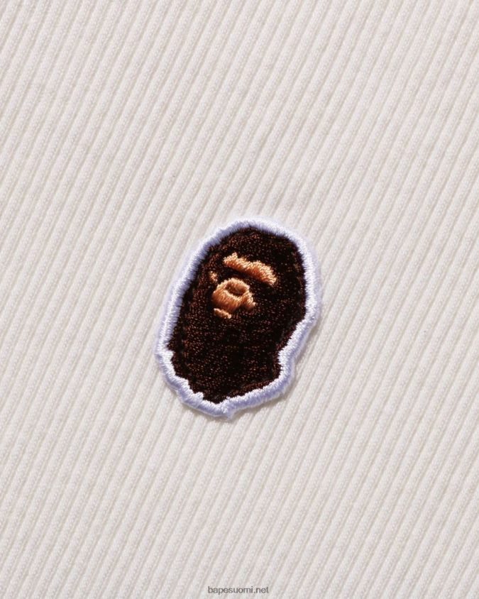 valkoinen naiset A Bathing Ape pään yksipisteinen rib-paita 8HT2D8910