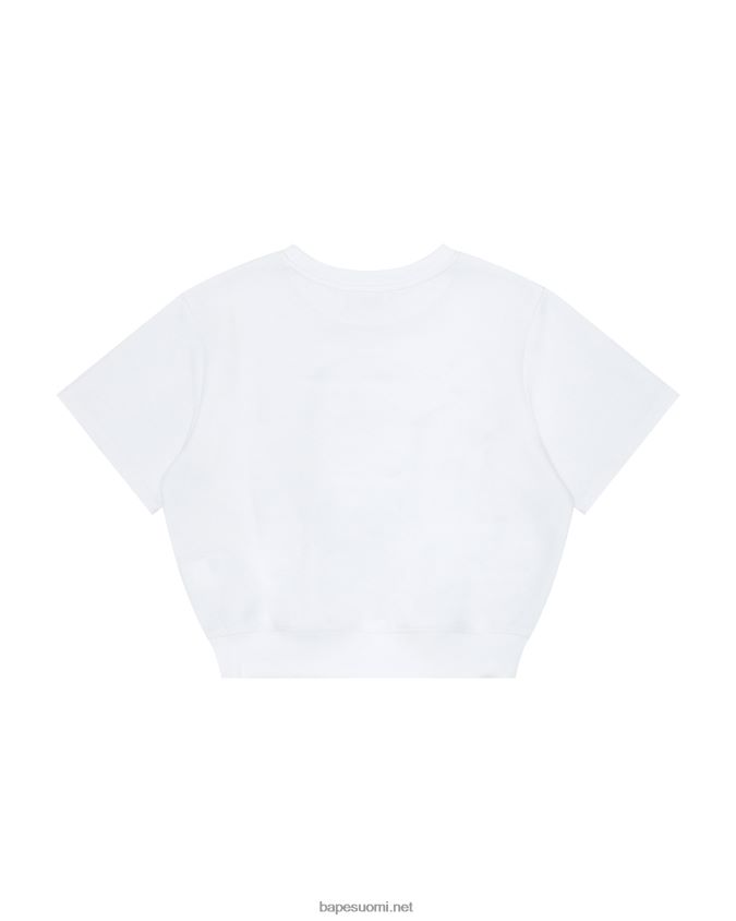 valkoinen naiset A Bathing Ape rajatulla logolla paita 8HT2D8945