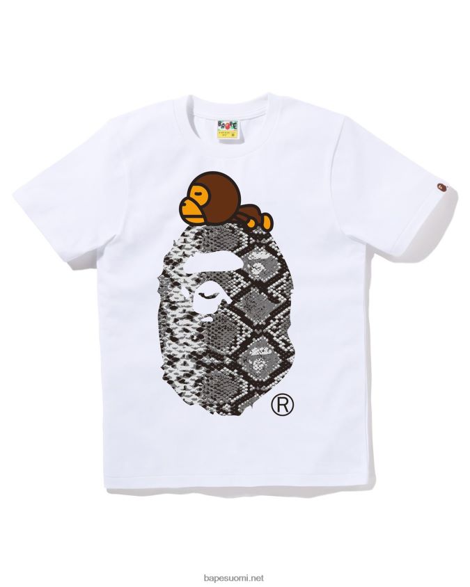 valkoinen naiset A Bathing Ape snake milo isossa teessä 8HT2D8879
