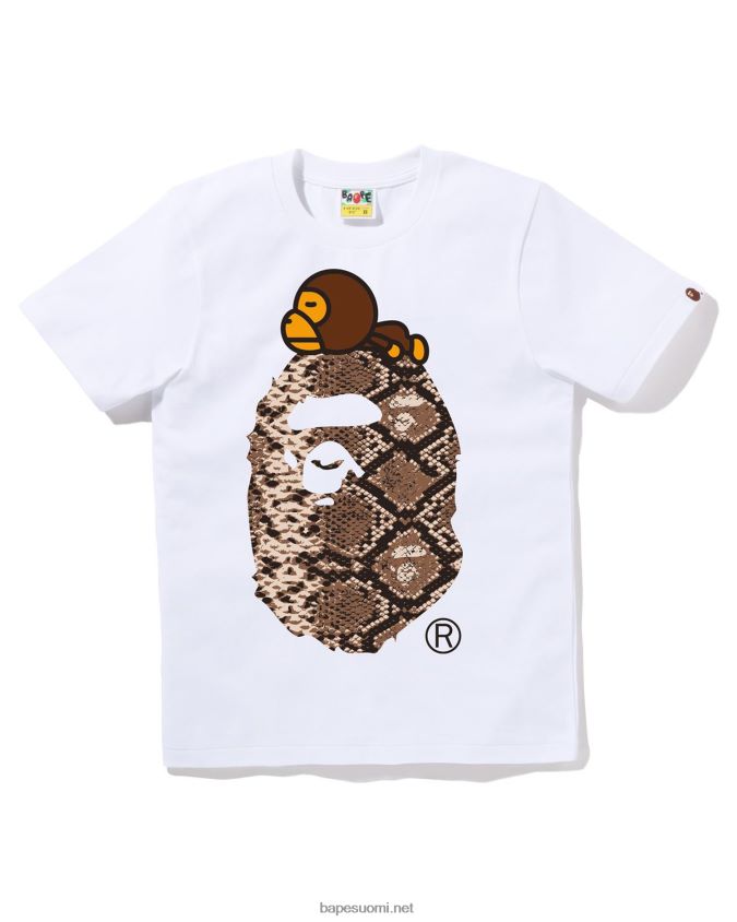 valkoinen naiset A Bathing Ape snake milo isossa teessä 8HT2D8880
