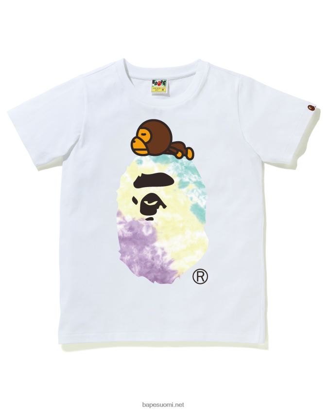 valkoinen naiset A Bathing Ape tie-dye milo isossa teessä 8HT2D8994