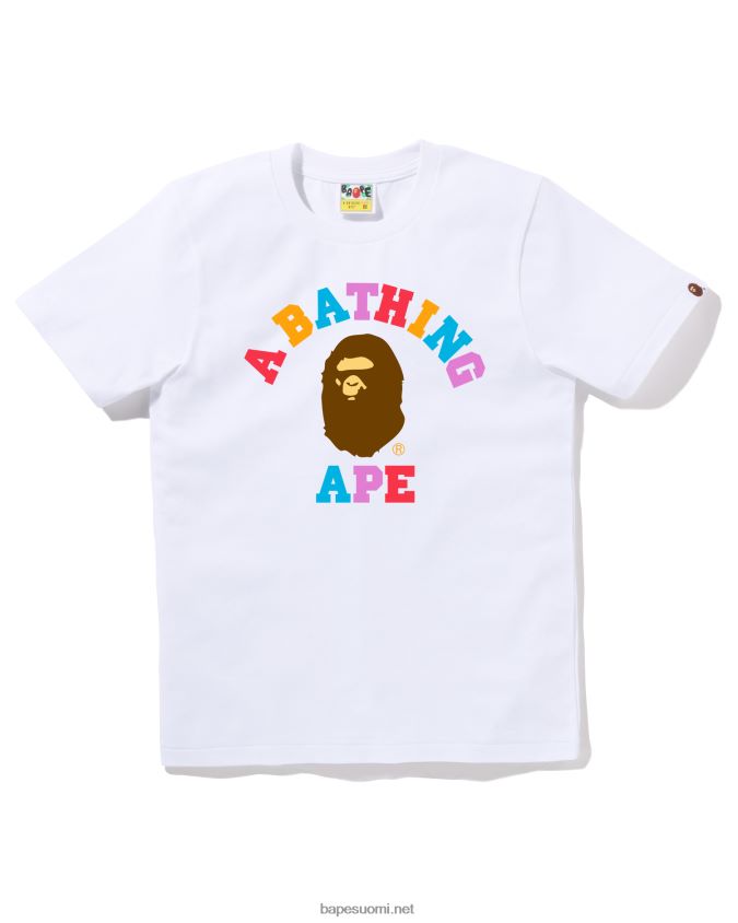 valkoinen naiset A Bathing Ape värit college t-paita 8HT2D8783