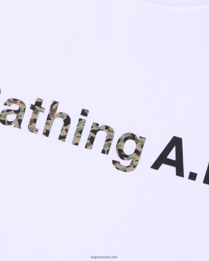 valkoinen naiset A Bathing Ape x a.p.c. leveä t-paita 8HT2D8901