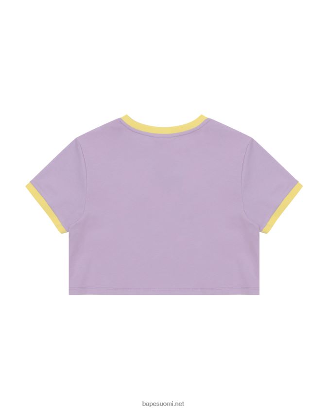 violetti naiset A Bathing Ape graafinen leikattu t-paita 8HT2D81046