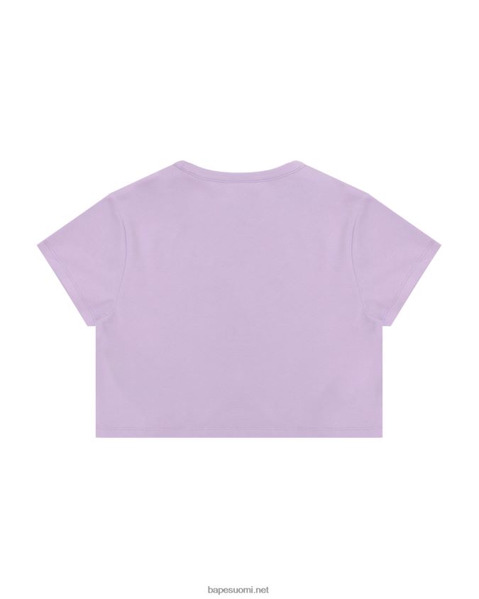 violetti naiset A Bathing Ape logopainattu ohut T-paita 8HT2D81057