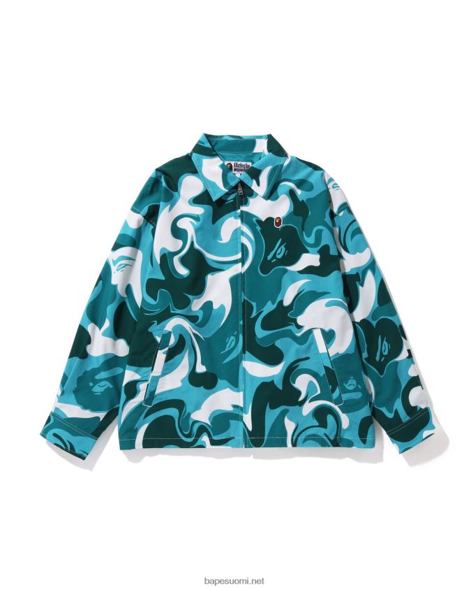 Minttu naiset A Bathing Ape marmorinen camo ylisuuri vetoketjutakki 8HT2D81021