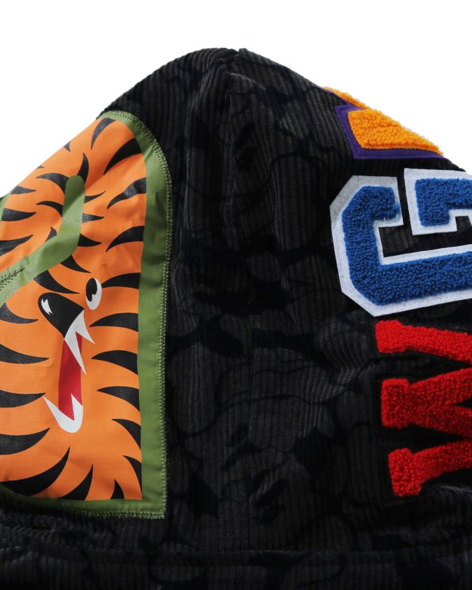 laivastonsininen naiset A Bathing Ape kiinteä camo vakosamettihai täysvetoketjullinen hupullinen takki 8HT2D81025