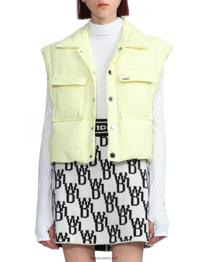pastellin keltainen naiset A Bathing Ape napillinen lyhennetty alasliivi 8HT2D8992