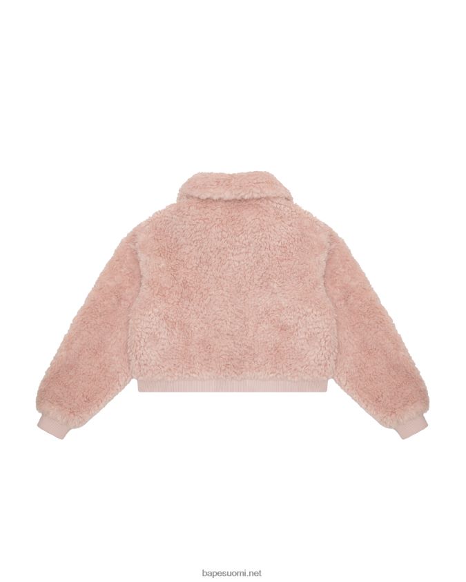 vaaleanpunainen naiset A Bathing Ape tekoturkis takki 8HT2D81054