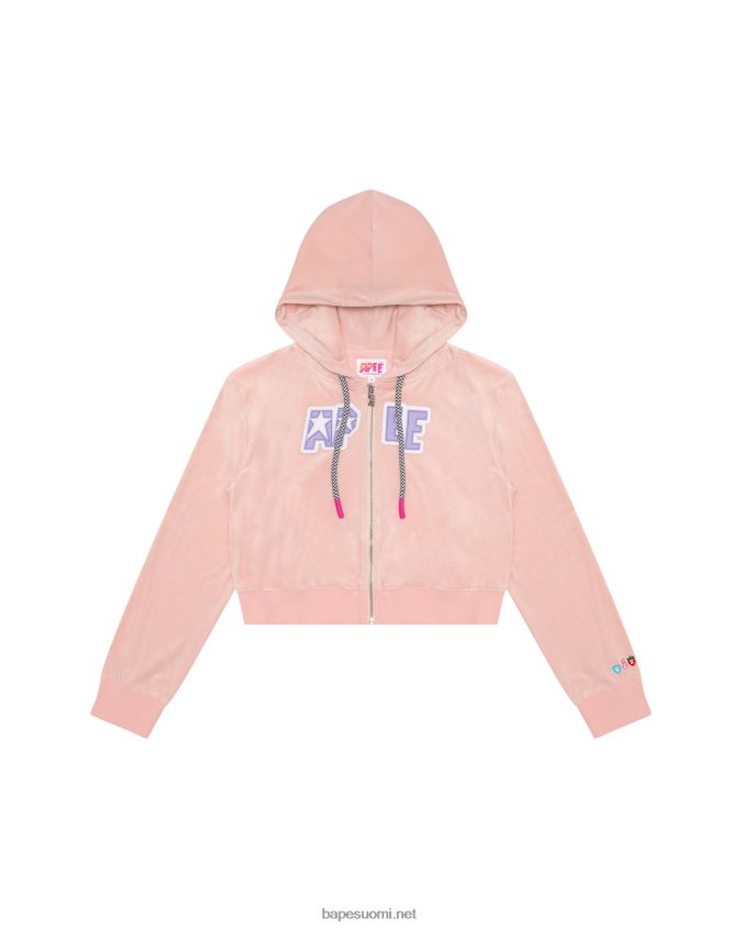 vaaleanpunainen naiset A Bathing Ape veluuritakki 8HT2D81051