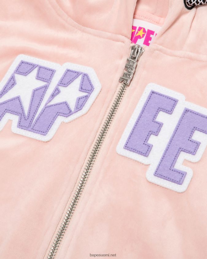 vaaleanpunainen naiset A Bathing Ape veluuritakki 8HT2D81051