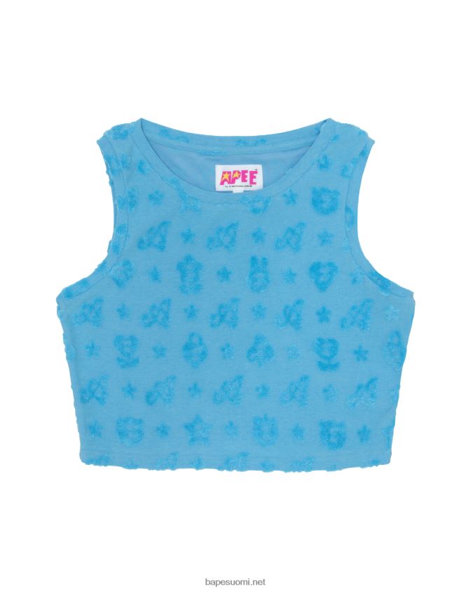 vaaleansininen naiset A Bathing Ape leikattu kuvioliivi 8HT2D8931