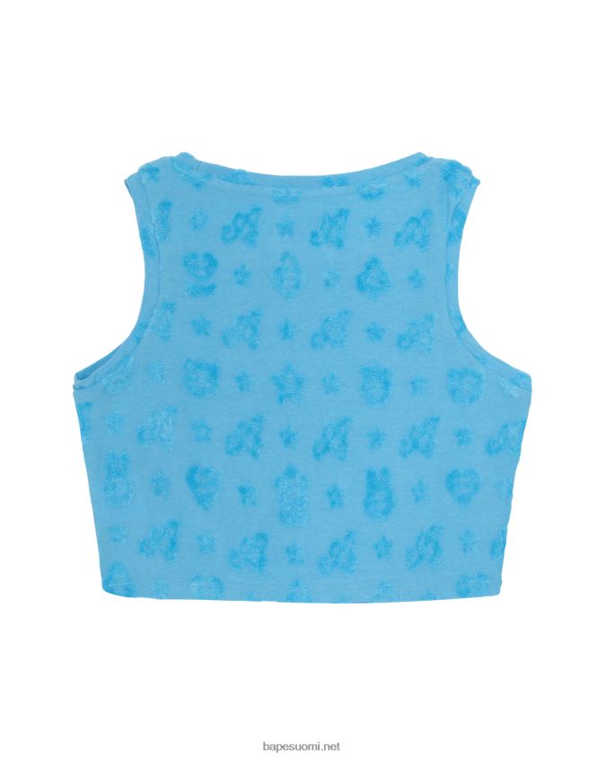 vaaleansininen naiset A Bathing Ape leikattu kuvioliivi 8HT2D8931